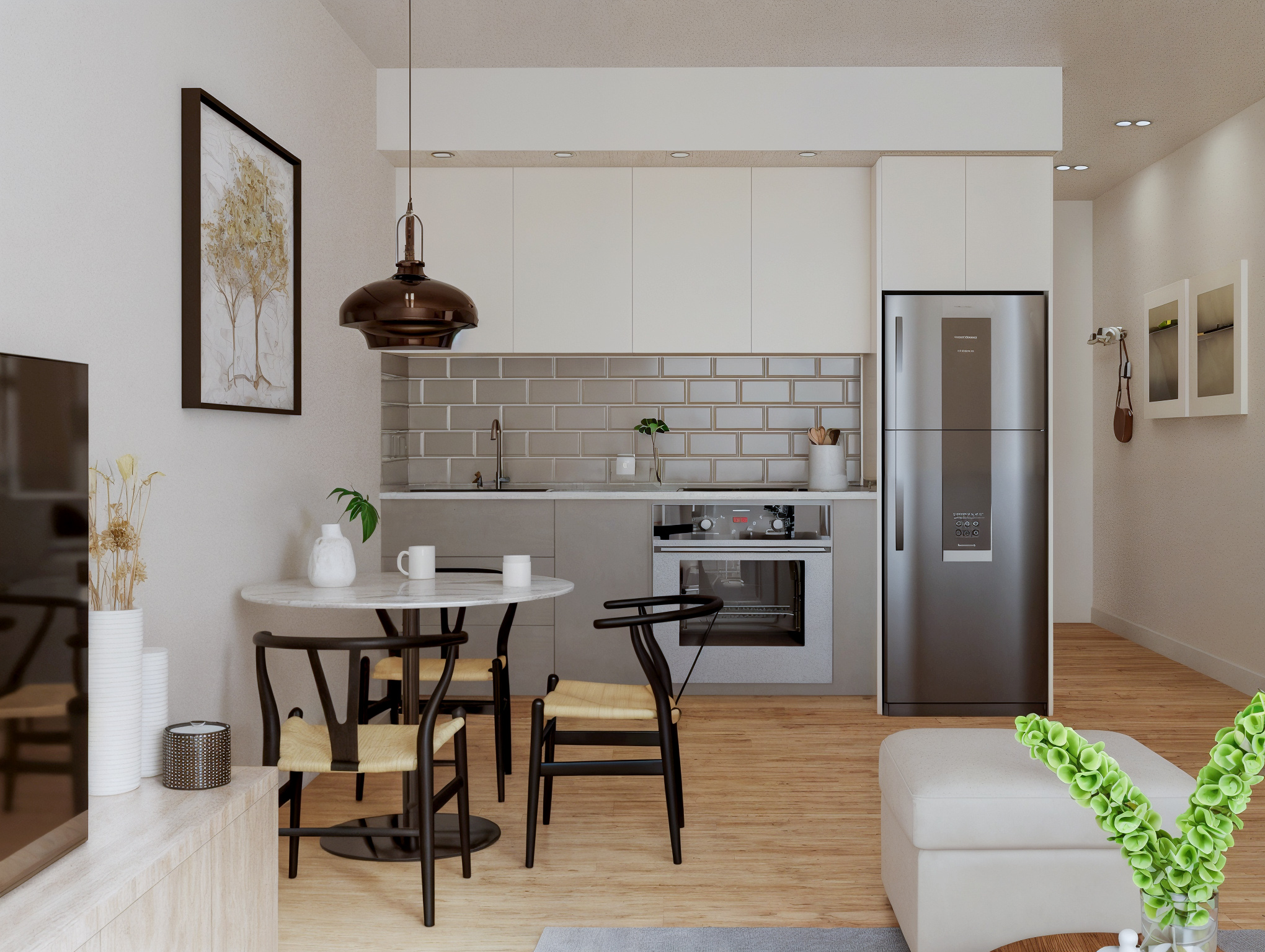 Salón integrado, por FA Interiorismo, Málaga